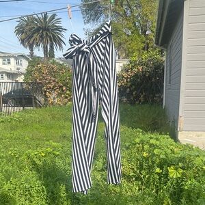Hot Miami Styles Navy and White Striped Pants Nautical Style